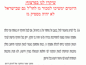 משרד האנרגיה הבטיח שאם יהיה מחסור בגז הישראלי לא יימכר דז לחו"ל? אז הבטיח